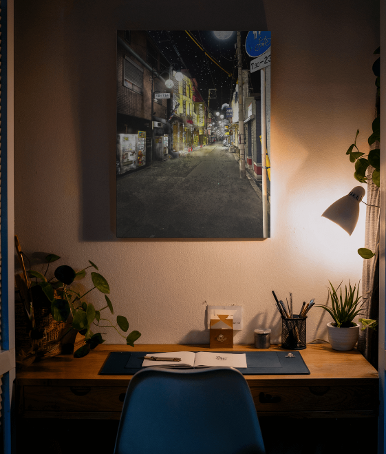 Night time in Tengachaya - Digital Print