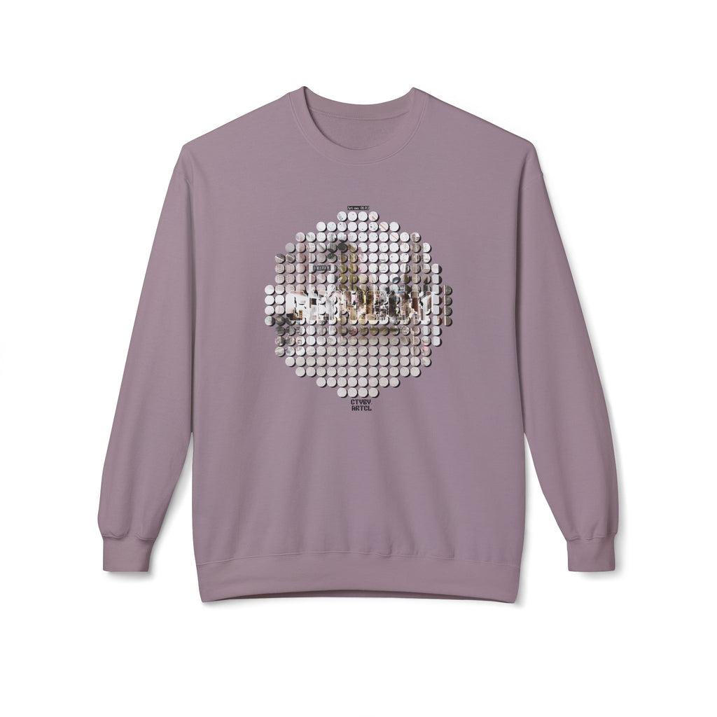 Tengachaya Circle Dot Screentone Simulation Graphic Crewneck Soft fleece Sweatshirt - Vintage Colours (Cityboy Article no: 01.02)