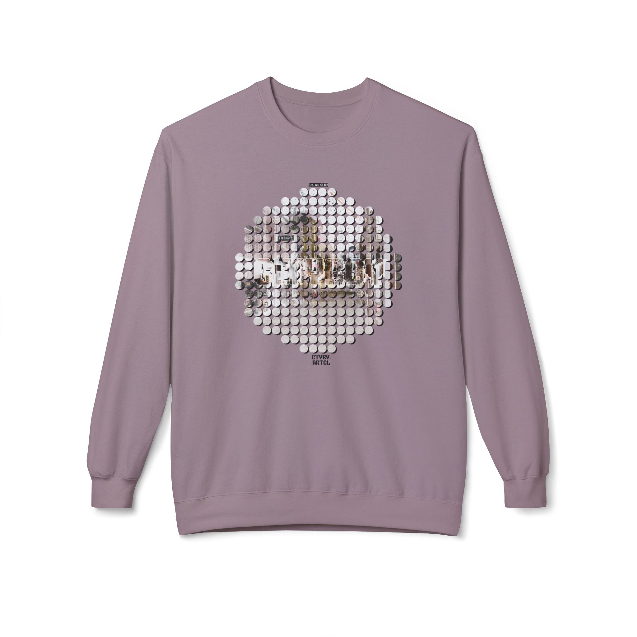 Tengachaya Circle Dot Screentone Simulation Graphic Crewneck Soft fleece Sweatshirt - Vintage Colours (Cityboy Article no: 01.02)