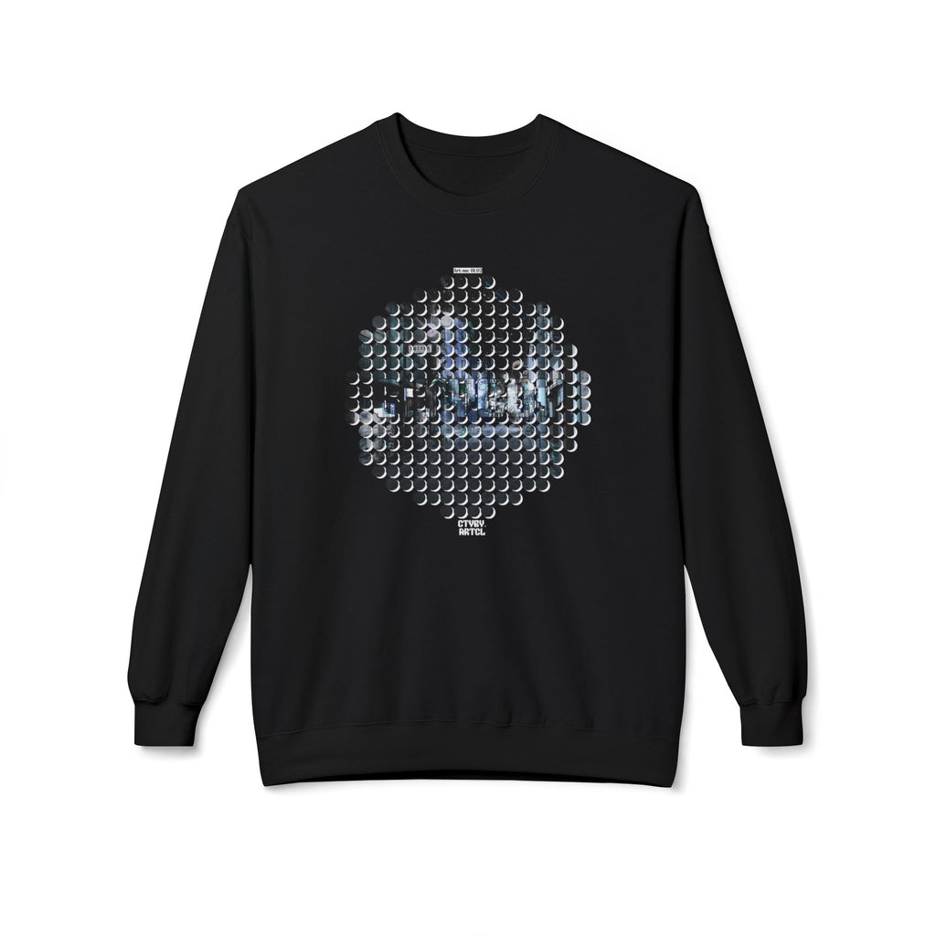 Tengachaya Circle Dot Screentone Simulation Graphic Crewneck Soft fleece Sweatshirt - Vintage Colours (Cityboy Article no: 01.02)