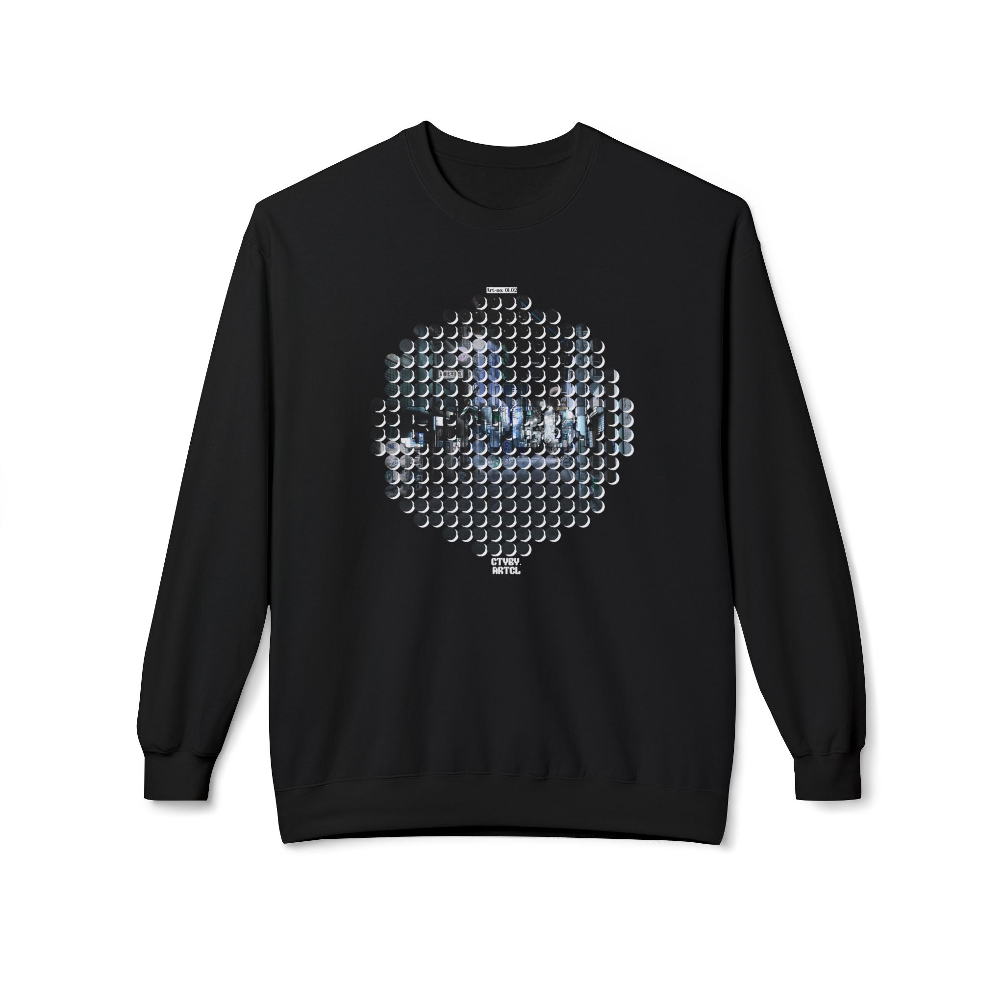 Tengachaya Circle Dot Screentone Simulation Graphic Crewneck Soft fleece Sweatshirt - Vintage Colours (Cityboy Article no: 01.02)