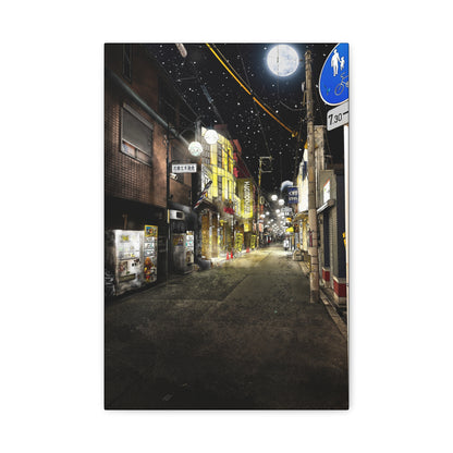 Night time in Tengachaya Stretched Canvas