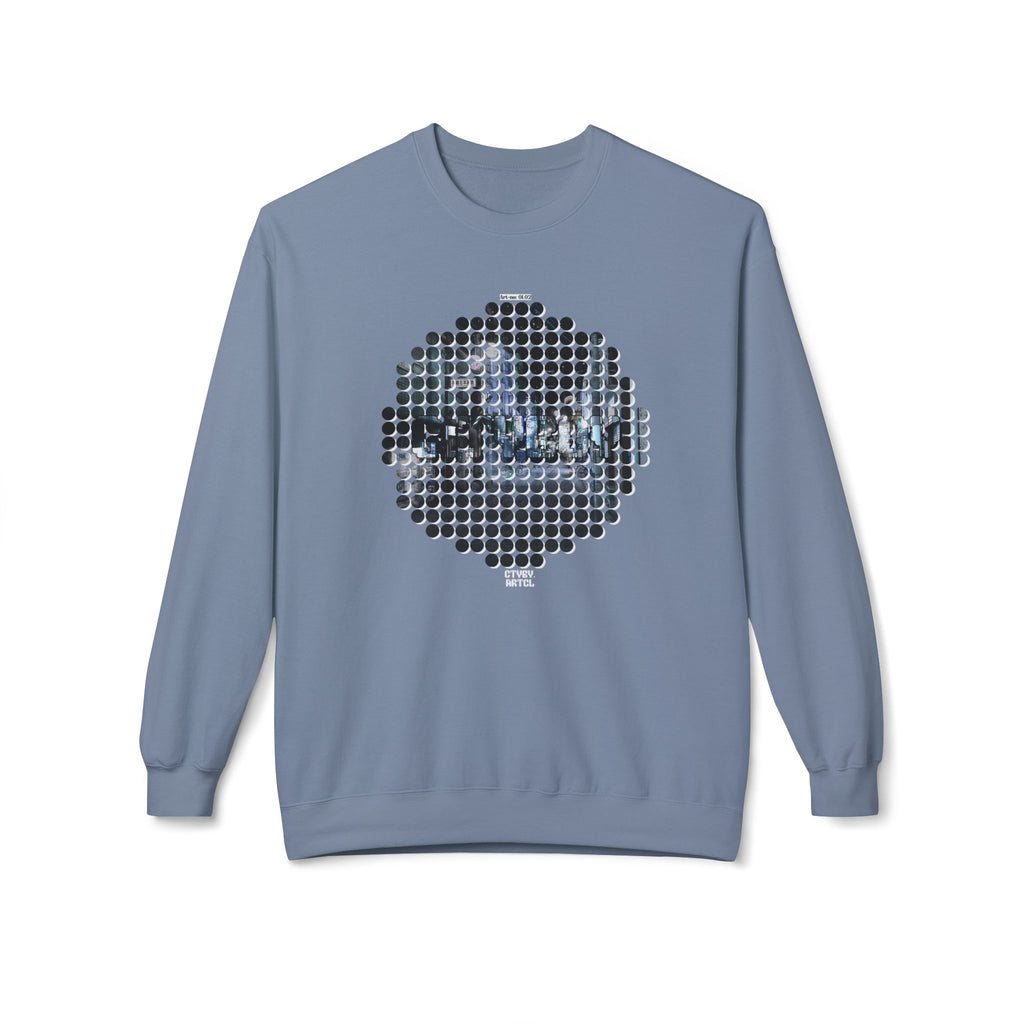 Tengachaya Circle Dot Screentone Simulation Graphic Crewneck Soft fleece Sweatshirt - Vintage Colours (Cityboy Article no: 01.02)