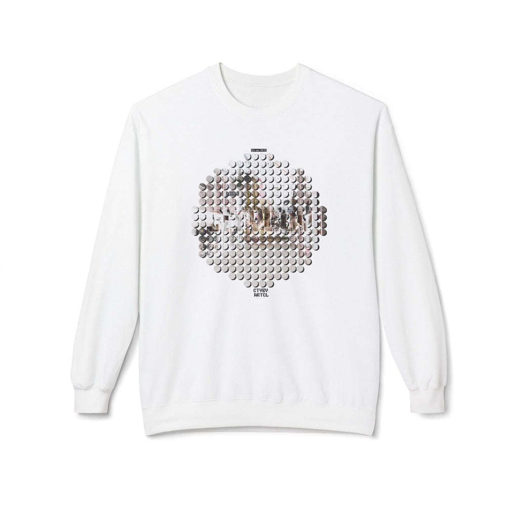 Tengachaya Circle Dot Screentone Simulation Graphic Crewneck Soft fleece Sweatshirt - Vintage Colours (Cityboy Article no: 01.02)