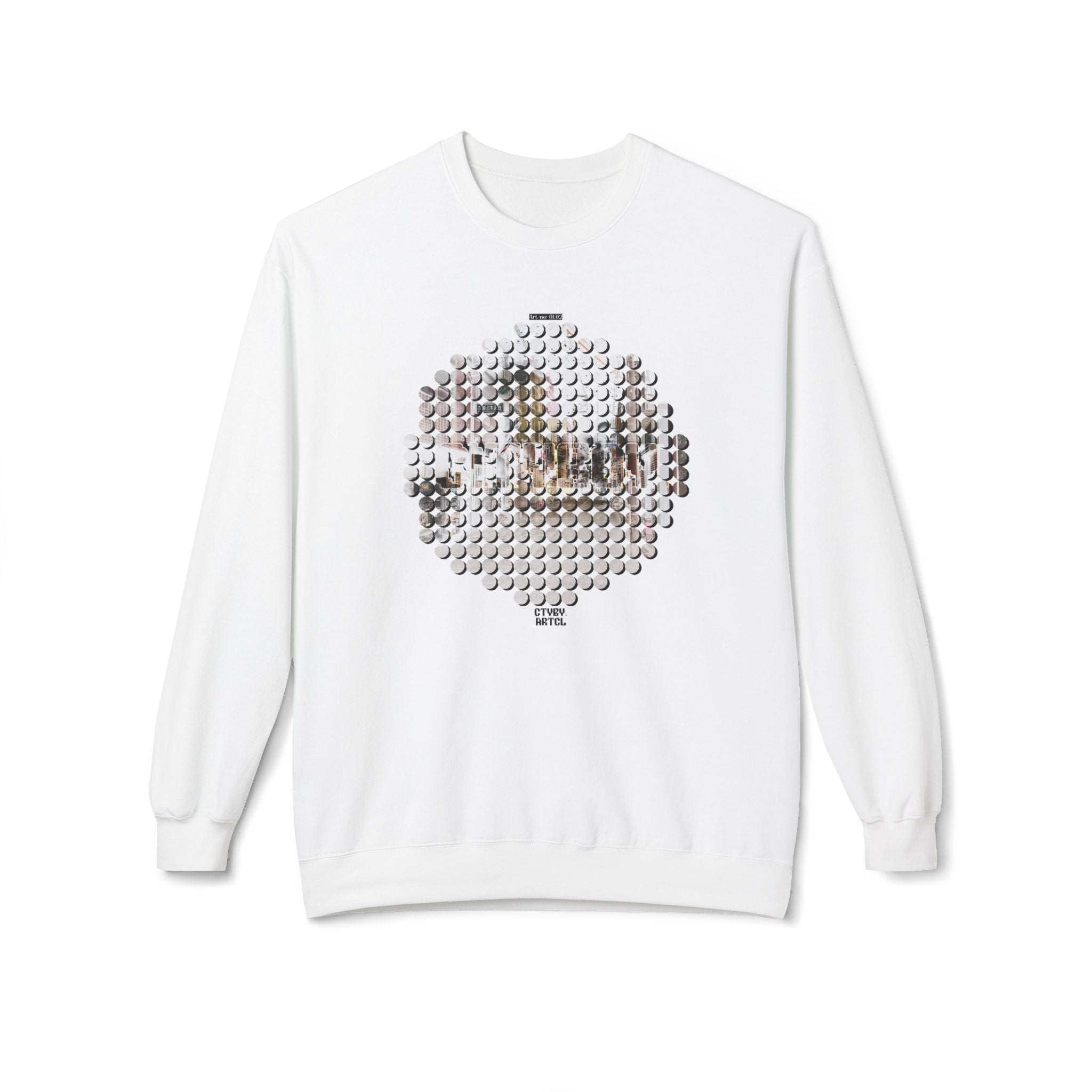Tengachaya Circle Dot Screentone Simulation Graphic Crewneck Soft fleece Sweatshirt - Vintage Colours (Cityboy Article no: 01.02)