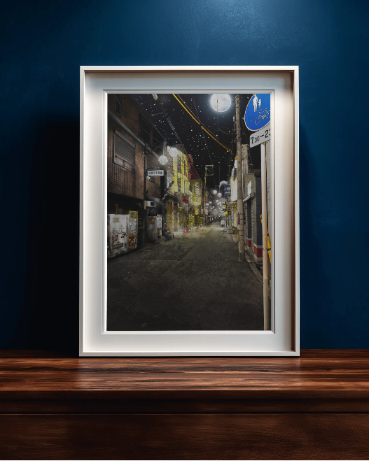 Night time in Tengachaya - Digital Print