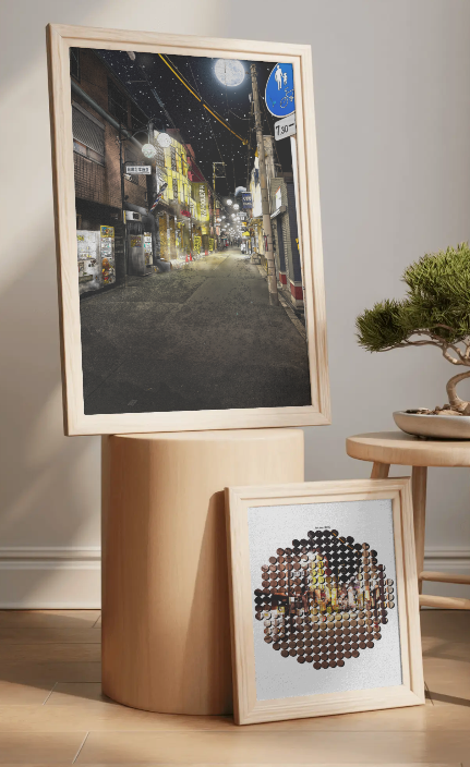 Night time in Tengachaya - Digital Print
