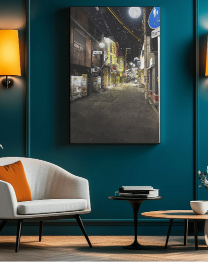 Night time in Tengachaya Stretched Canvas