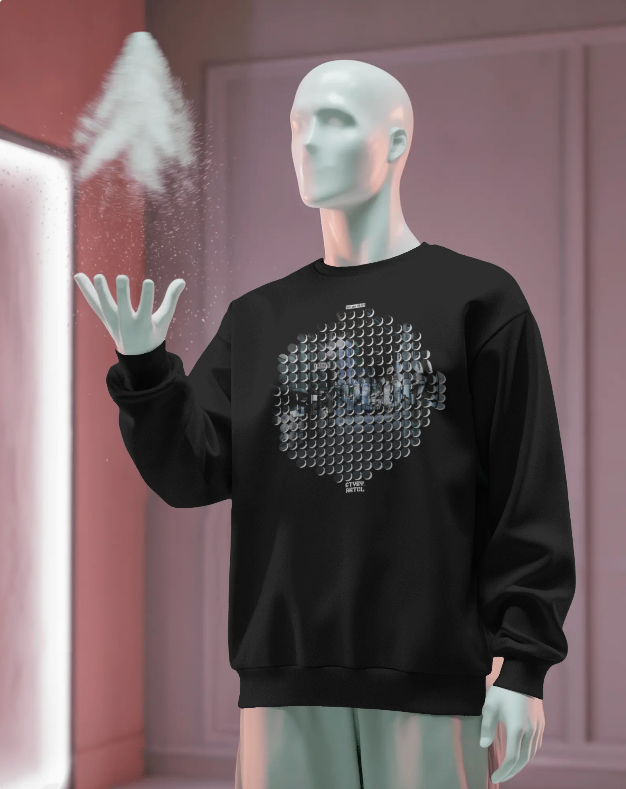 Tengachaya Circle Dot Screentone Simulation Graphic Crewneck Soft fleece Sweatshirt - Vintage Colours (Cityboy Article no: 01.02)