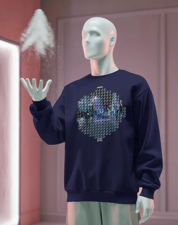 Tengachaya Circle Dot Screentone Simulation Graphic Crewneck Soft fleece Sweatshirt - Vintage Colours (Cityboy Article no: 01.02)