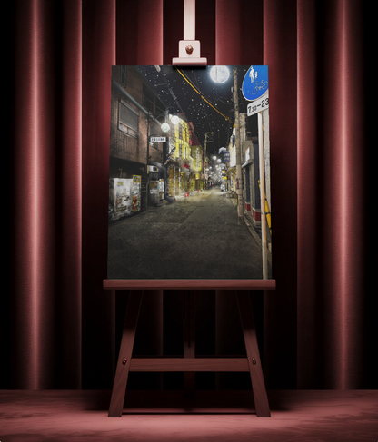 Night time in Tengachaya Stretched Canvas