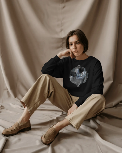 Retro-Fit Spotted City Circle Sweatshirt
